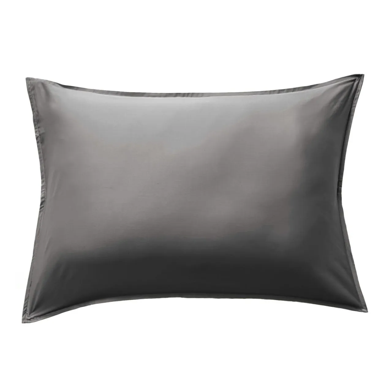 EMINZA Taie d'oreiller rectangulaire satin de bambou (50 x 70 cm) Sienna granit Gris New