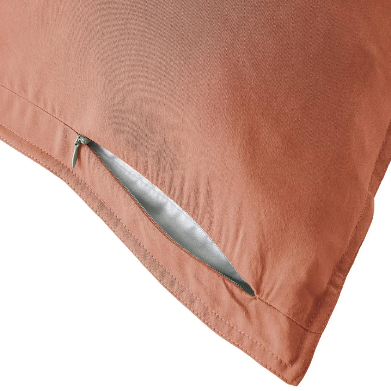 EMINZA Taie d'oreiller rectangulaire lyocell Tencel™ lavé (50 x 80 cm) Olivia Terracotta Sale