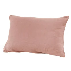 EMINZA Taie d'oreiller rectangulaire gaze de coton (50 x 70 cm) Gaïa Rose Pêche Clearance