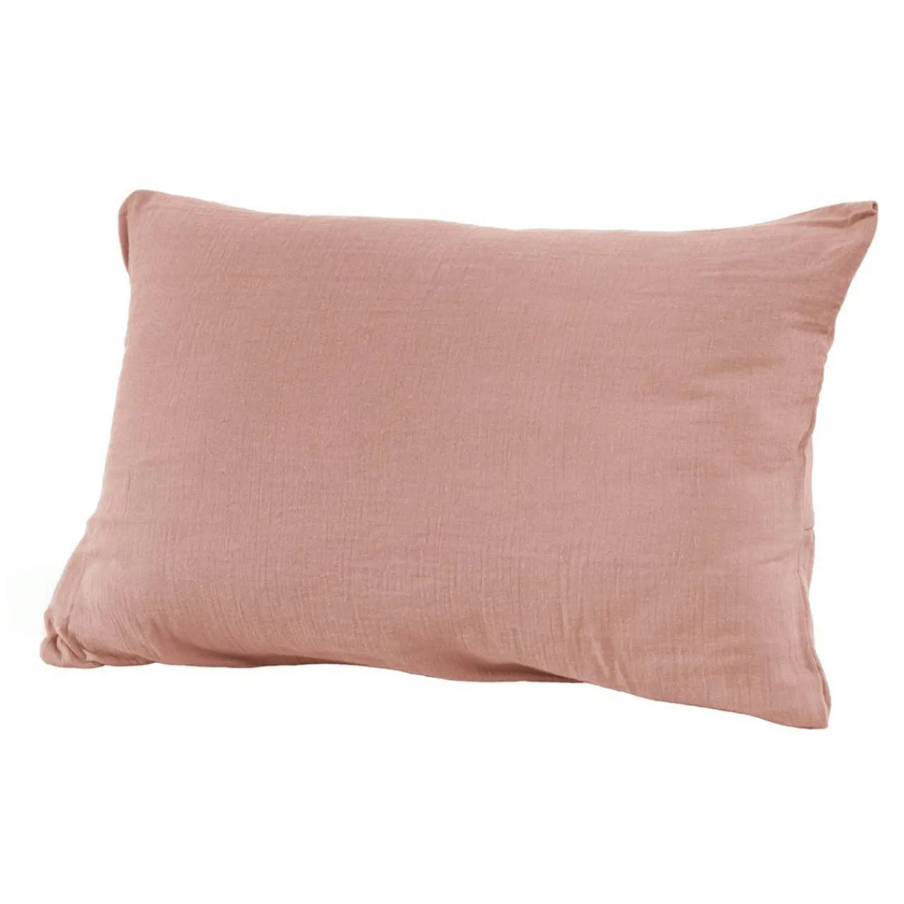 EMINZA Taie d'oreiller rectangulaire gaze de coton (50 x 70 cm) Gaïa Rose Pêche Clearance