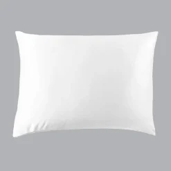 EMINZA Taie d'oreiller rectangulaire soie de mûrier (50 x 70 cm) Mizuki he Blanc New