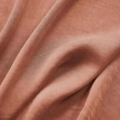 EMINZA Taie d'oreiller rectangulaire lyocell Tencel™ lavé (50 x 70 cm) Olivia Terracotta Best