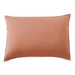EMINZA Taie d'oreiller rectangulaire lyocell Tencel™ lavé (50 x 70 cm) Olivia Terracotta Best