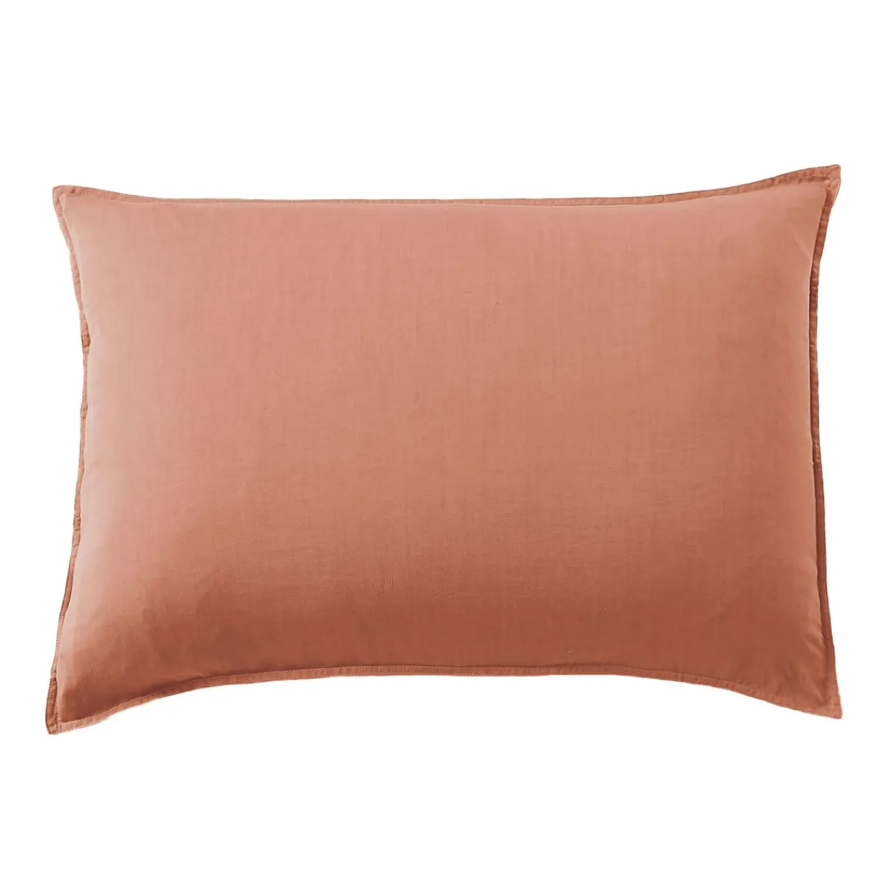 EMINZA Taie d'oreiller rectangulaire lyocell Tencel™ lavé (50 x 70 cm) Olivia Terracotta Best