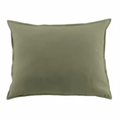 EMINZA Taie d'oreiller rectangulaire flanelle de coton (50 x 70 cm) Nina Vert romarin Hot