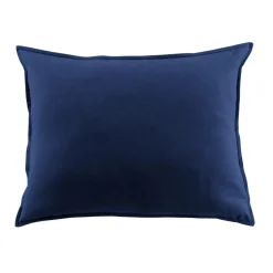 EMINZA Taie d'oreiller rectangulaire flanelle de coton (50 x 70 cm) Nina Bleu nuit Sale