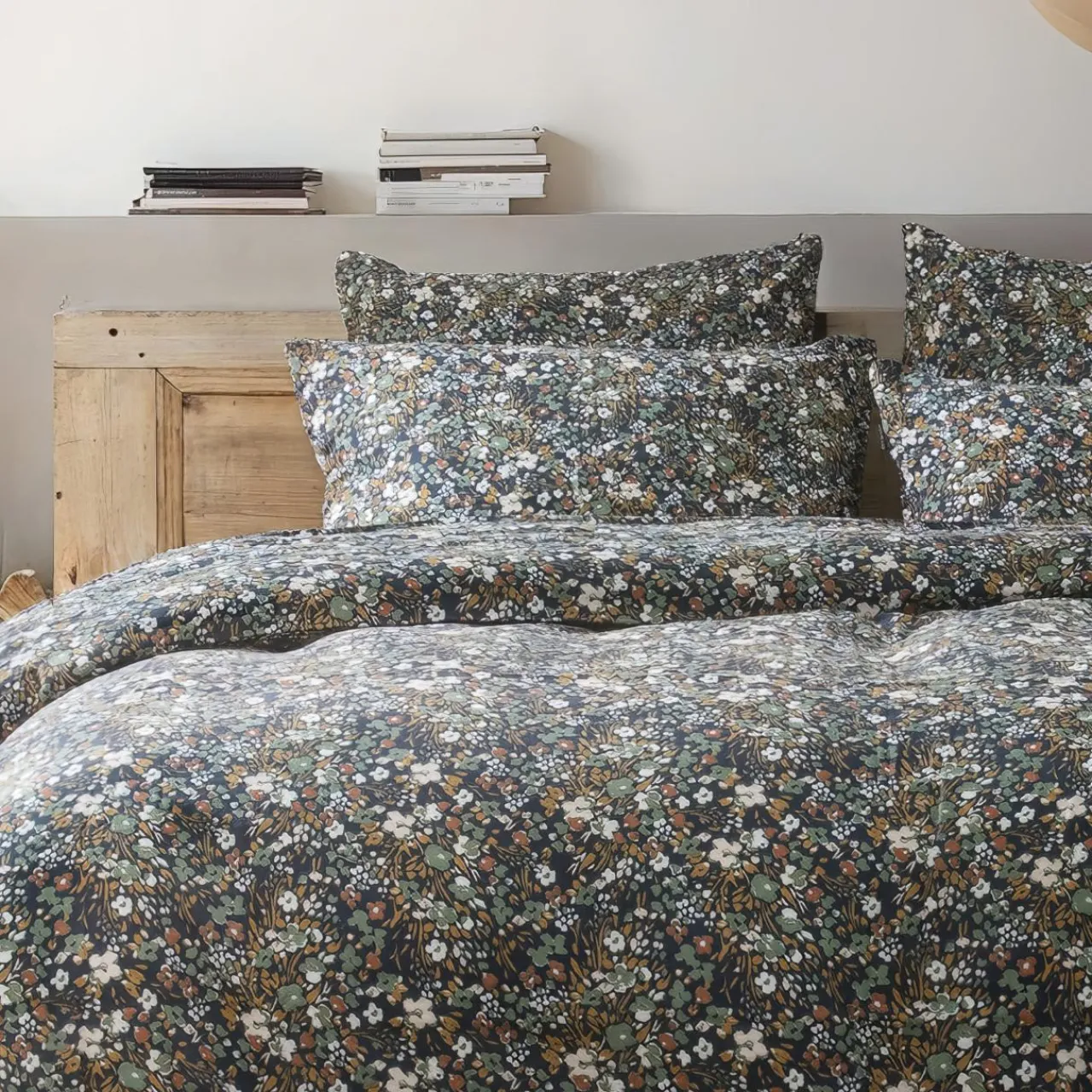 EMINZA Taie d'oreiller rectangulaire gaze de coton (50 x 70 cm) Constance Bleu nuit Discount