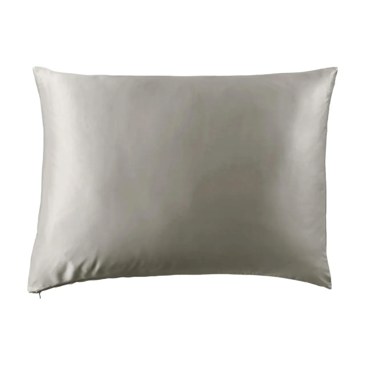EMINZA Taie d'oreiller rectangulaire soie de mûrier (50 x 70 cm) Mizuki Gris clair Hot