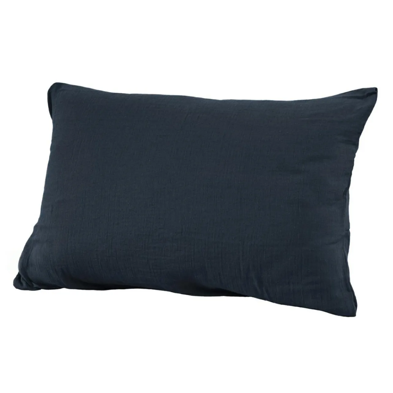 EMINZA Taie d'oreiller rectangulaire gaze de coton (50 x 80 cm) Gaïa Bleu nuit Clearance
