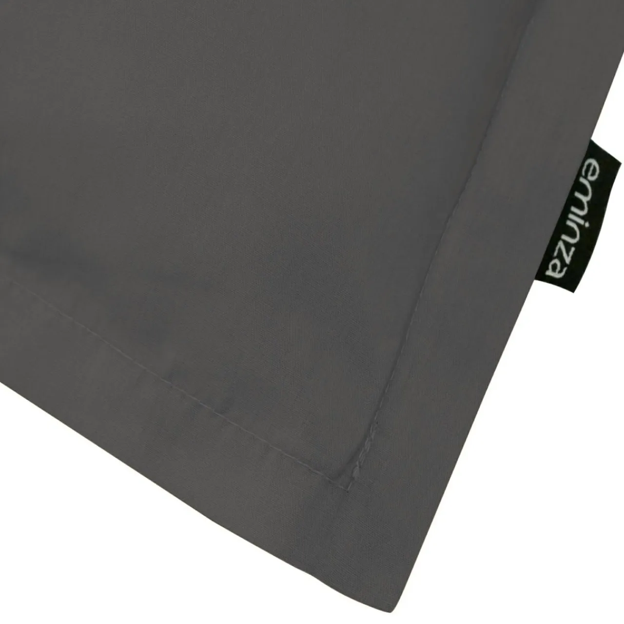 EMINZA Taie d'oreiller rectangulaire percale de coton (50 x 70 cm) Cali Gris Anthracite Best