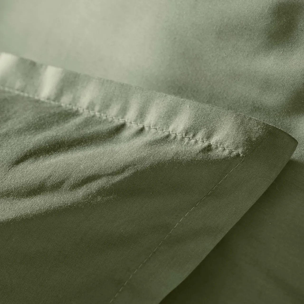 EMINZA Taie d'oreiller rectangulaire percale de coton (50 x 80 cm) Cali Vert romarin New