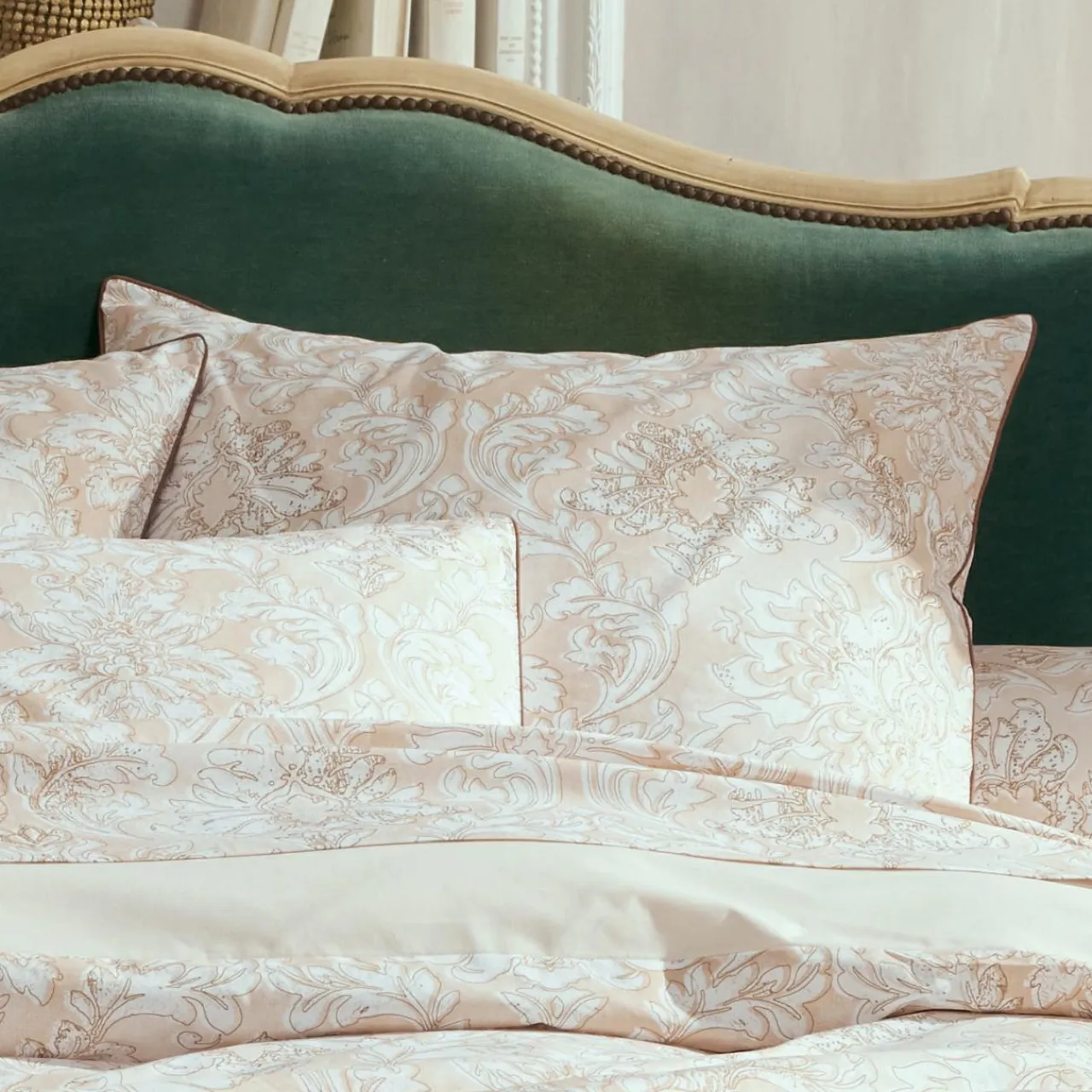 TRADI LINGE Taie d'oreiller rectangulaire percale de coton (50 x 70 cm) Palazzo Beige Clearance