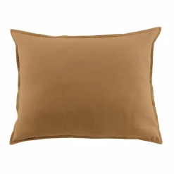 EMINZA Taie d'oreiller rectangulaire flanelle de coton (50 x 70 cm) Théa Camel Hot