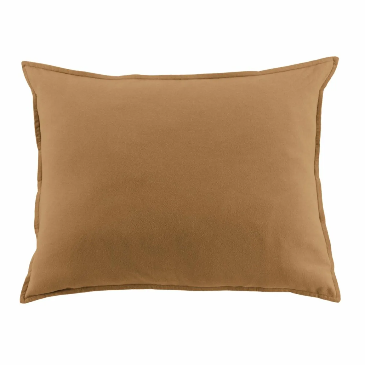 EMINZA Taie d'oreiller rectangulaire flanelle de coton (50 x 70 cm) Théa Camel Hot