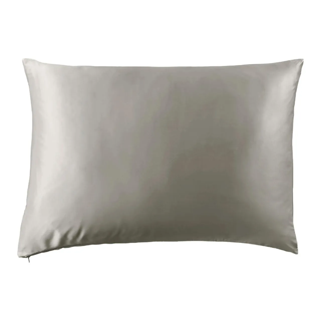 EMINZA Taie d'oreiller rectangulaire soie de mûrier (50 x 80 cm) Mizuki Gris clair Sale