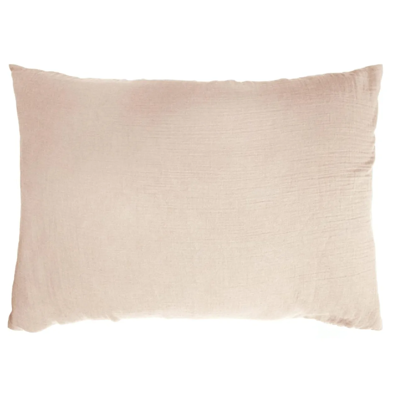 EMINZA Taie d'oreiller rectangulaire gaze de coton (50 x 80 cm) Gaïa Rose poudré