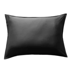 EMINZA Taie d'oreiller rectangulaire satin de bambou (50 x 70 cm) Sienna Noir Clearance