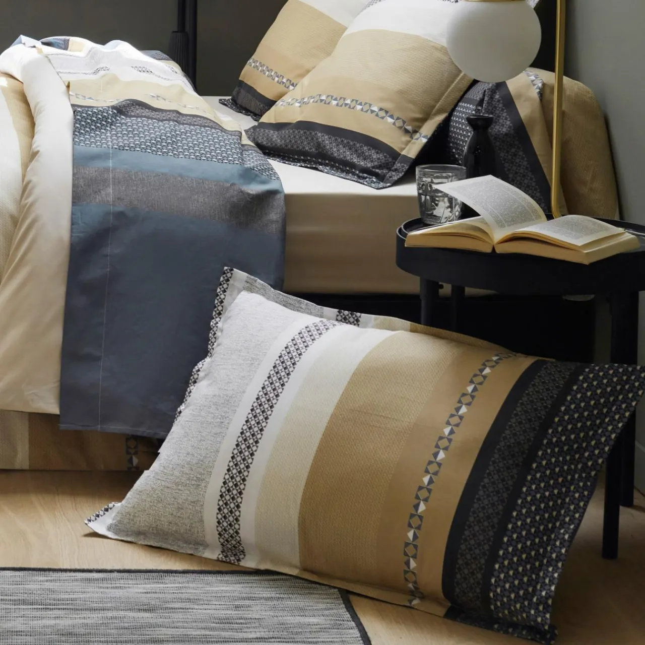 TRADILINGE Taie d'oreiller rectangulaire percale de coton (50 x 70 cm) Marlow e Gris Clearance