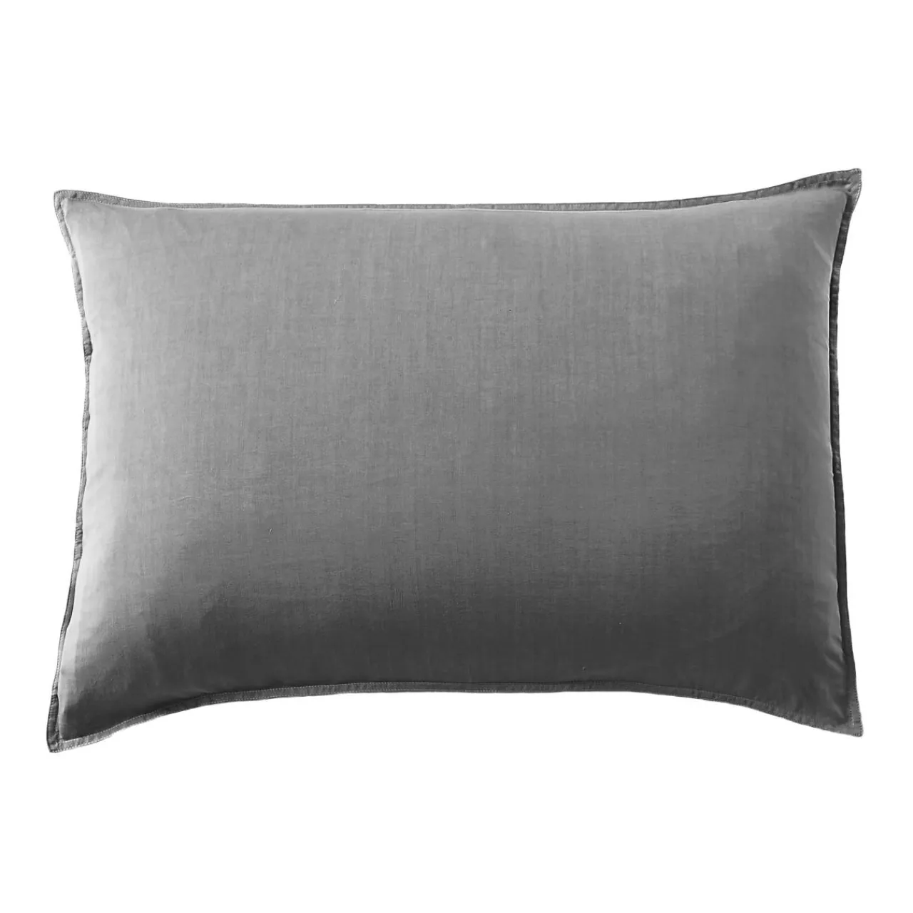 EMINZA Taie d'oreiller rectangulaire lyocell Tencel™ lavé (50 x 70 cm) Olivia granit Gris