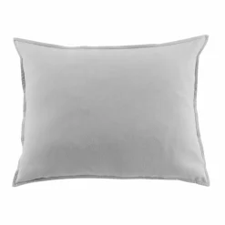 EMINZA Taie d'oreiller rectangulaire flanelle de coton (50 x 70 cm) Théa Gris clair Discount