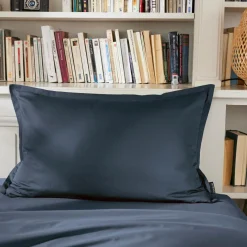 EMINZA Taie d'oreiller rectangulaire percale de coton (50 x 80 cm) Cali Bleu marine Sale