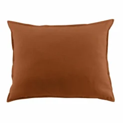 EMINZA Taie d'oreiller rectangulaire flanelle de coton (50 x 80 cm) Nina Terracotta New