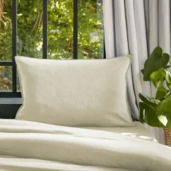EMINZA Taie d'oreiller rectangulaire lyocell Tencel™ lavé (50 x 80 cm) Olivia pampa Beige Outlet