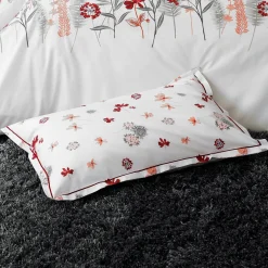 TRADI LINGE Taie d'oreiller rectangulaire percale de coton (50 x 70 cm) Petite folie Rouge New