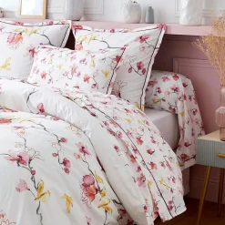 TRADILINGE Taie d'oreiller rectangulaire percale de coton (50 x 70 cm) Elisa Rose Clearance