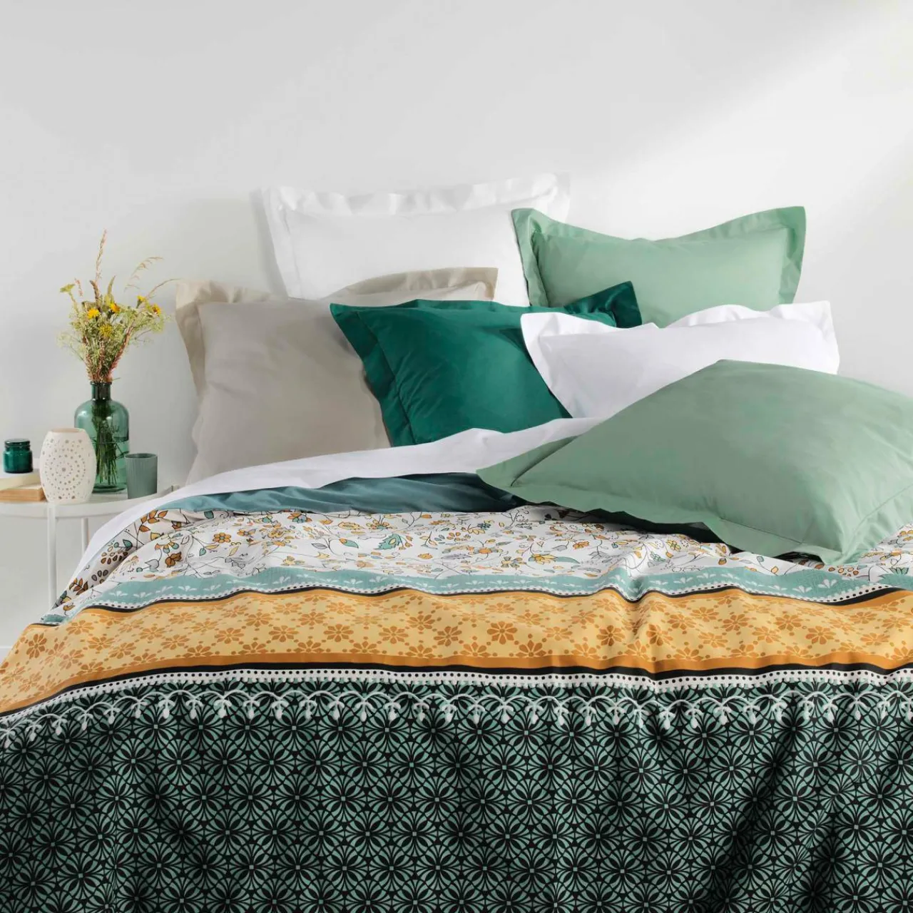 DOUCEUR D'INTERIEUR Taie d'oreiller rectangulaire coton bio (50 x 70 cm) Biolina Gris Discount