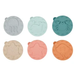 OSTARIA Tampon pour pâte à modeler bois et 6 disques silicone (H7,5 cm) Beige Outlet