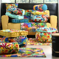 LOVELY CASA Tapis coton (90 cm) Popart Jaune moutarde Online