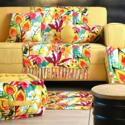 LOVELY CASA Tapis coton (90 cm) Popart Jaune moutarde Online