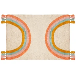 Atmosphera createur d'interieur for kids Tapis coton enfant (150 x 100 cm) Arc en ciel Multicolore Outlet