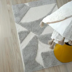 STOF Tapis coton (60 x 90 cm) Blokken Ecru