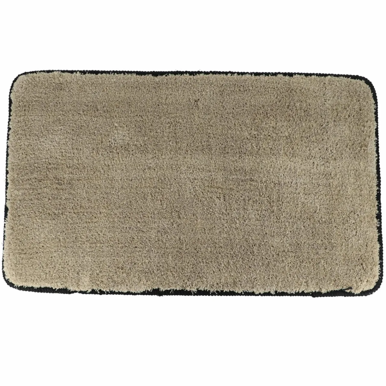 TENDANCE Tapis de bain antidérapant (75 x 45 cm) Black Line / noir Gris ficelle New