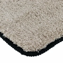 TENDANCE Tapis de bain antidérapant (75 x 45 cm) Black Line / noir Gris ficelle New