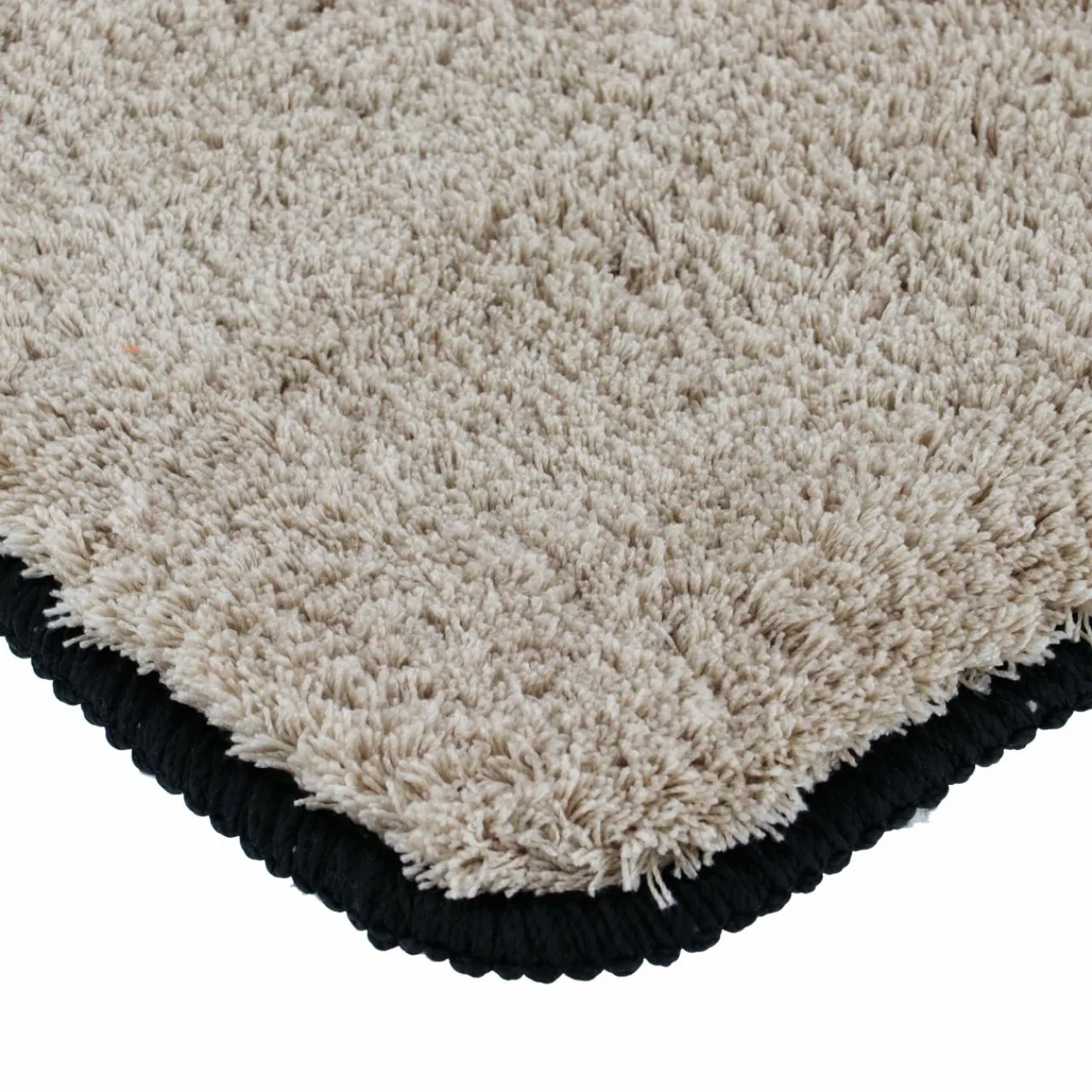 TENDANCE Tapis de bain antidérapant (75 x 45 cm) Black Line / noir Gris ficelle New