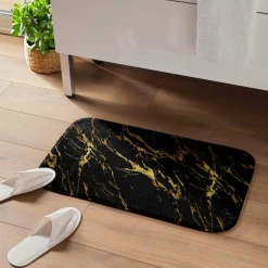 douceur d'intu017drieur Tapis de bain antidérapant (45 x 75 cm) Aquamarbre Noir New
