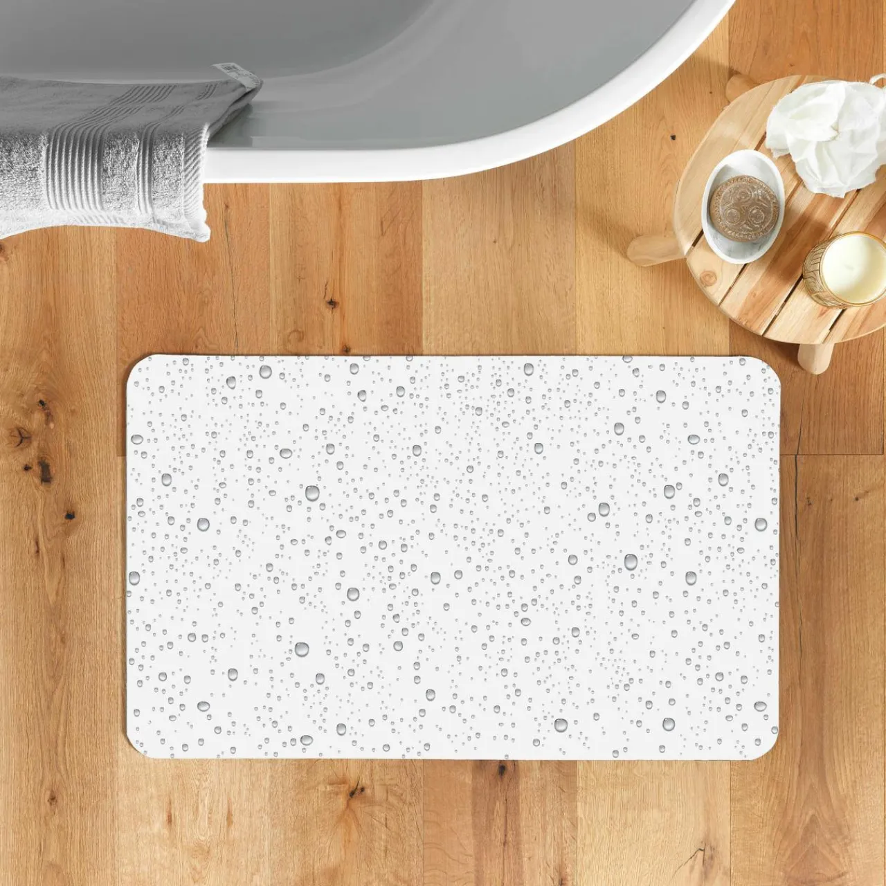 douceur d'intu017drieur Tapis de bain antidérapant (120 x 50 cm) Splash Gris Discount