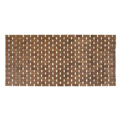 TENDANCE Tapis de bain Caillebotis rectangulaire bambou (45 x 100 cm) Antidérapant Marron