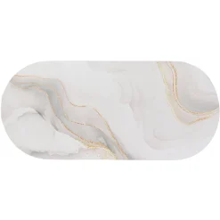 TENDANCE Tapis de bain caoutchouc naturel antidérapant (45 x 100 cm) Iconic Blanc Hot