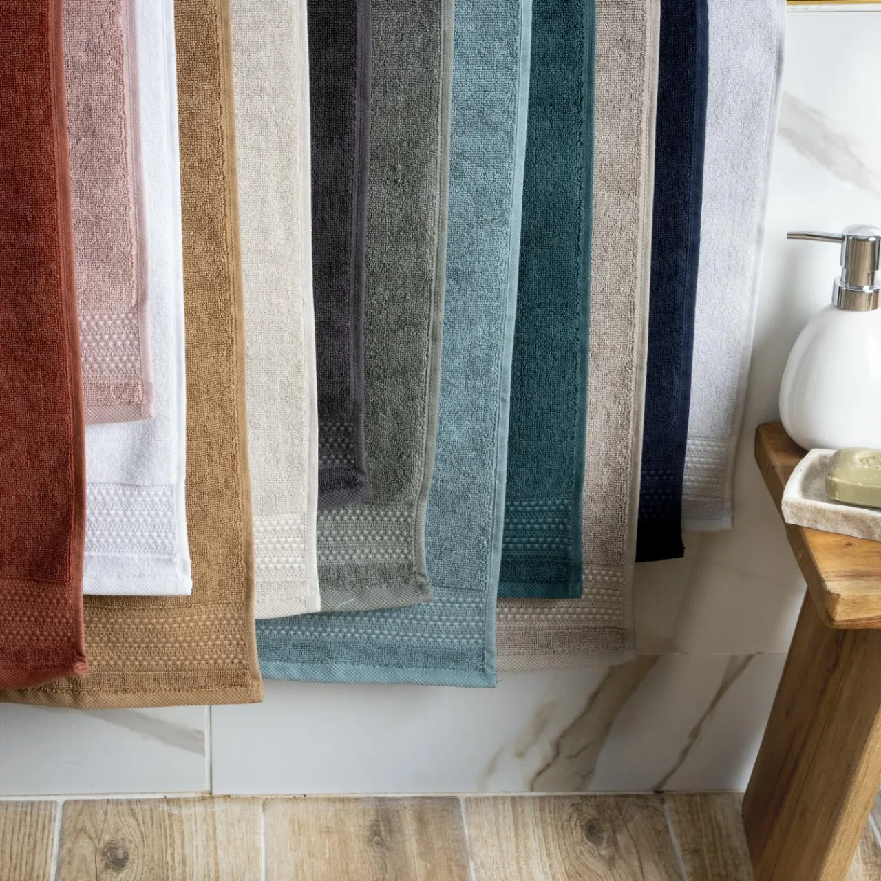 EMINZA Tapis de bain coton bio (50 x 70 cm) Méline Camel Discount