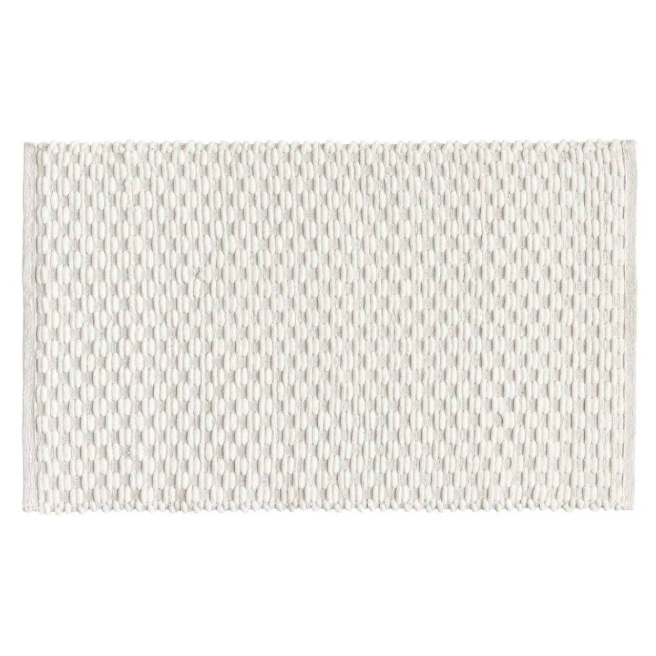 douceur d'intu017drieur Tapis de bain coton tissé (50 x 80 cm) Lois Beige Ecru Best