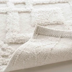 DOUCEUR D'INTERIEUR Tapis de bain coton (50 x 80 cm) Gladis Blanc Best
