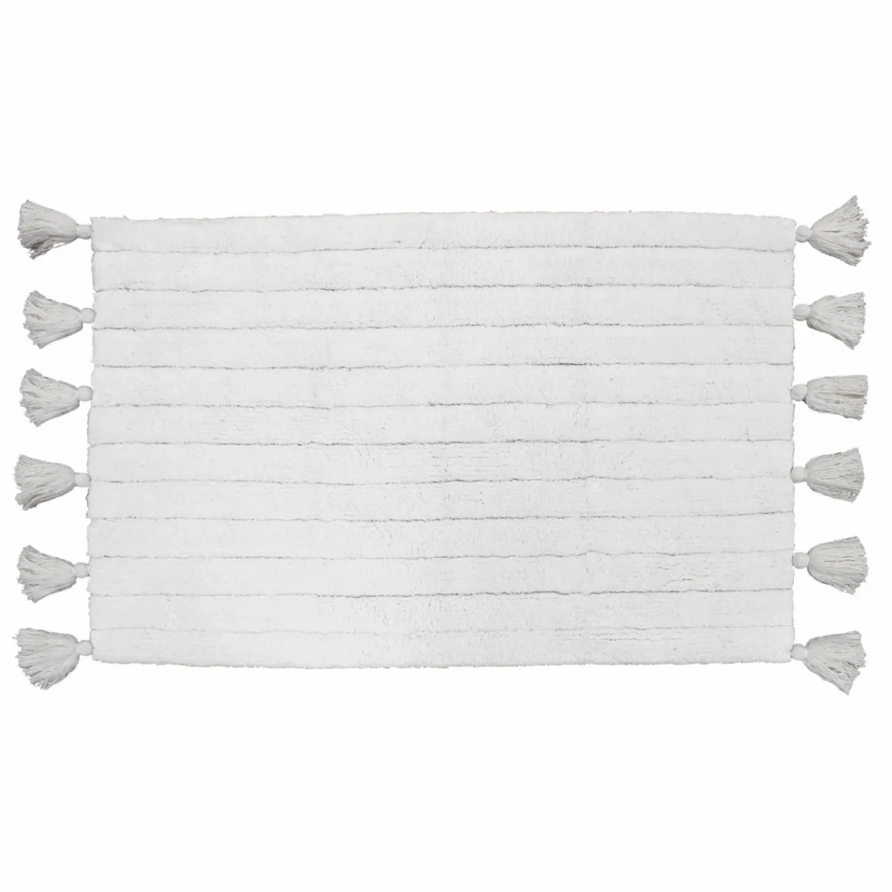 DOUCEUR D'INTERIEUR Tapis de bain coton (50 x 80 cm) Minatis Blanc Sale