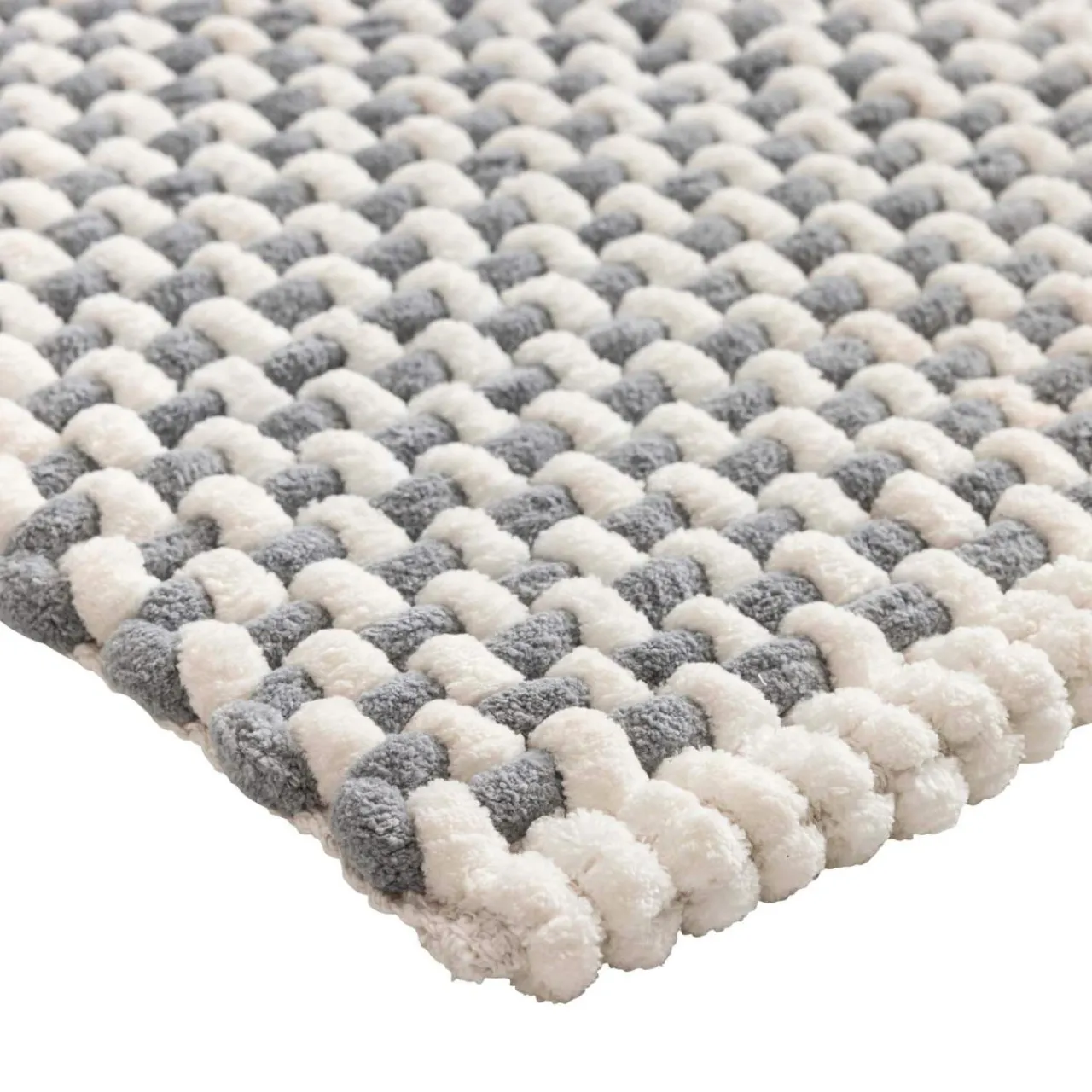 douceur d'intu017drieur Tapis de bain effet tissé en relief (50 x 80 cm) Rafael Gris New
