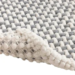 douceur d'intu017drieur Tapis de bain effet tissé en relief (50 x 80 cm) Rafael Gris New