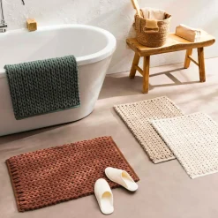 douceur d'intu017drieur Tapis de bain en coton (50 x 80 cm) Ariel Terracotta Discount