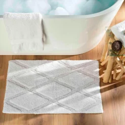 douceur d'intu017drieur Tapis de bain en coton (50 x 80 cm) Thais Blanc New